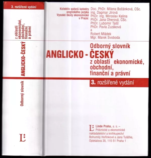 Odborný slovník anglicko-český z oblasti ekonomické, obchodní, finanční a právní