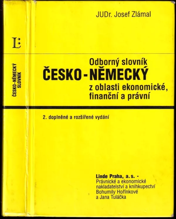 Odborný slovník česko-německý z oblasti ekonomické, finanční a právní