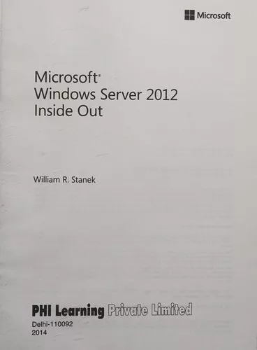 Microsoft Windows server 2012 inside out