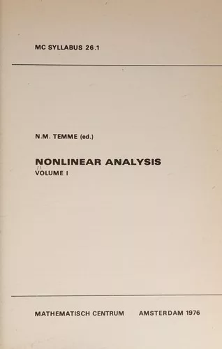 Nonlinear analysis