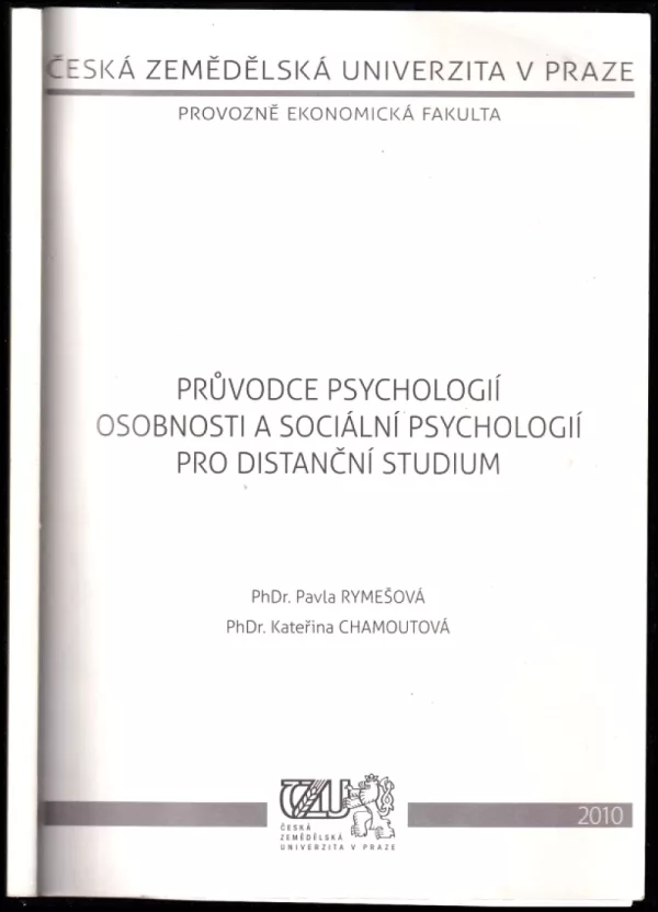Průvodce psychologií osobnosti a sociální psychologií pro distanční studium