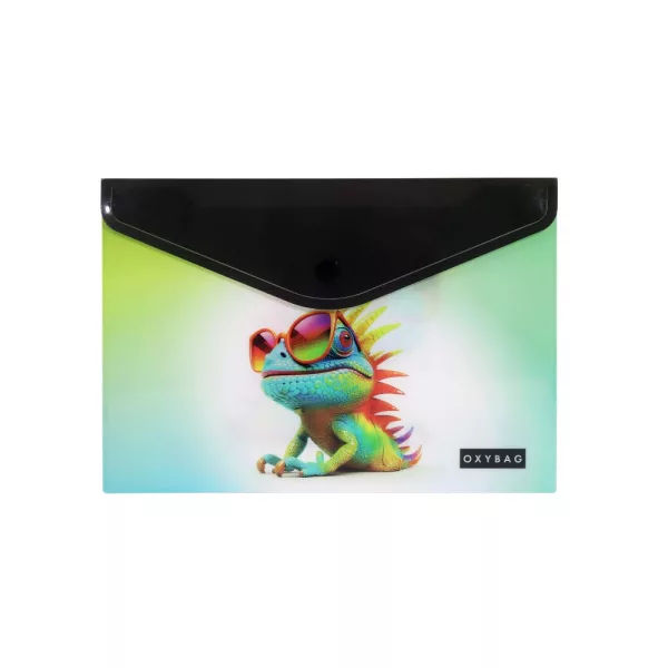 Psaníčko s drukem A5 s tiskem crazy animals chameleon