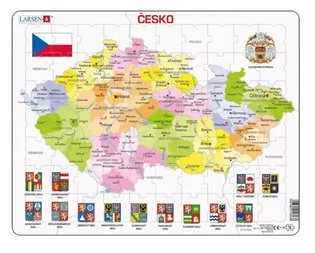 Puzzle - Česká republika kraje 70 dílků