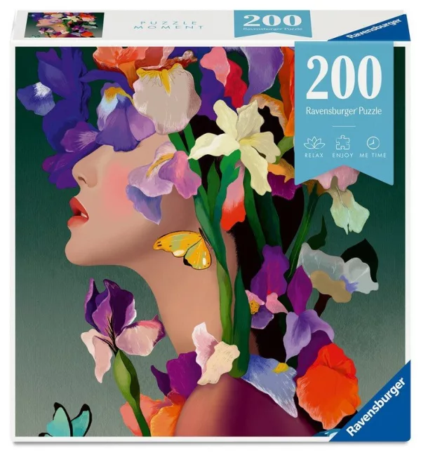 Puzzle Květinová hlava Iris  200 dílků