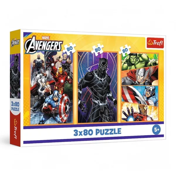 Puzzle Marvel Avengers: Dny plné akce 3x80 dílků