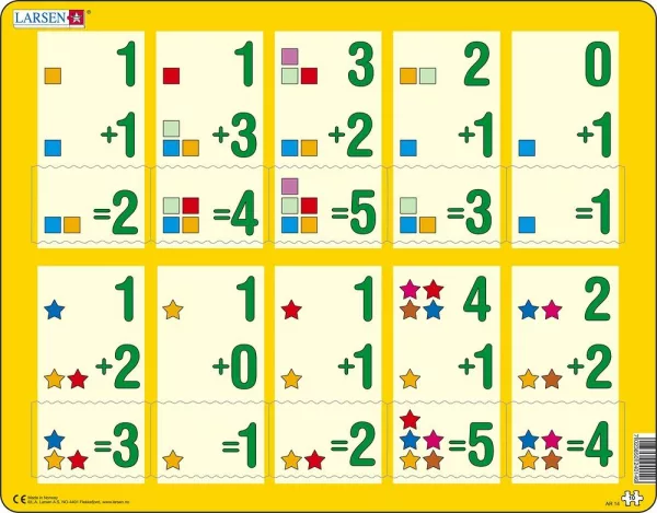 Puzzle MAXI - Malé sčítání 1-5 /10 dílků