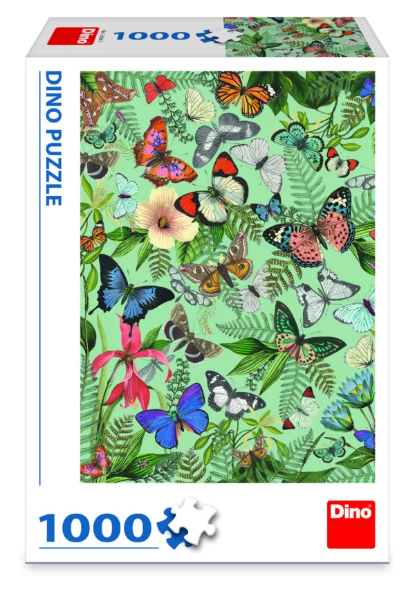 Puzzle Motýlí louka 1000 dílků