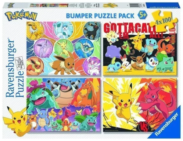 Puzzle Pokémon 4x100 dílků