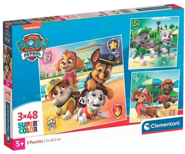 Puzzle Tlapková patrola 3x48 dílků