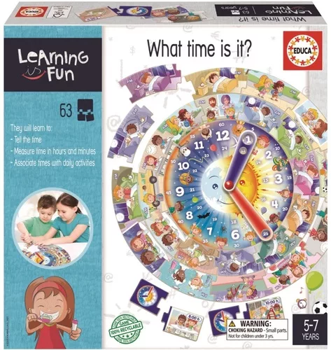 Puzzle vzdělávací + hra Learning is Fun: Kolik je hodin?