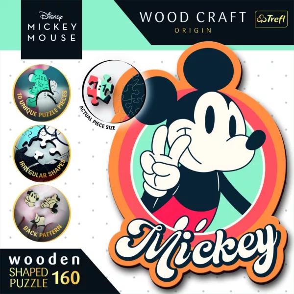 Puzzle Wood Craft Origin Mickey Mouse Retro 160 dílků