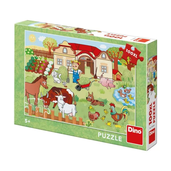 Puzzle Zvířátka na statku 100 XL dílků