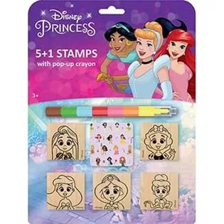 Razítka 5+1 s voskovkou - Disney Princezny