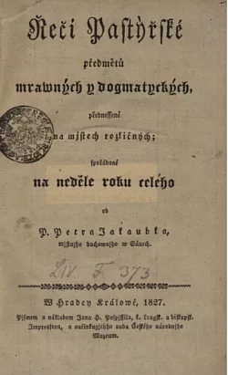 Řeči pastýřské předmětů mravných i dogmatických I.