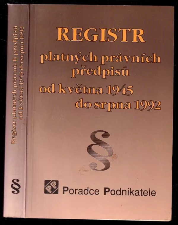 Registr platných právních předpisů od května 1945 do srpna 1992
