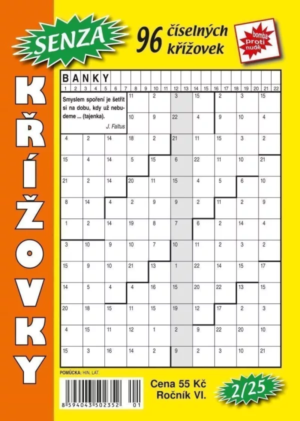 Senza číselné křížovky 2/2025