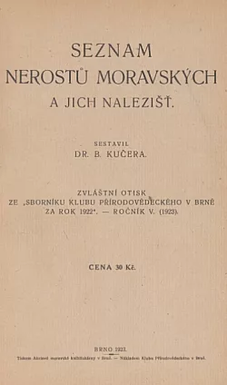 Seznam nerostů moravských a jich nalezišť