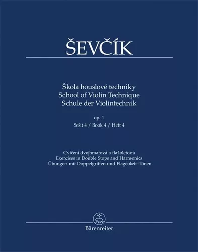 Škola houslové techniky op. 1, sešit 4, Cvičení dvojhmatová a flažoletová