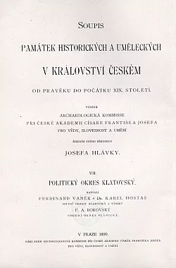 Soupis památek historických a uměleckých v politickém okresu Klatovském