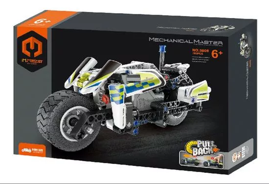 Stavebnice iM.MASTER policejní motorka na zpětné natažení
