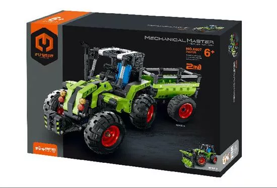 Stavebnice iM.MASTER traktor/traktor s valníkem 2v1 plast