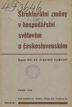 Strukturální změny v hospodářství světovém a československém