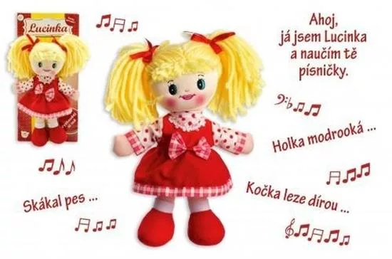 Teddies Lucinka hadrová plyš 30 cm česky zpívající