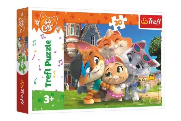 Trefl Puzzle 44 koček: Přátelství 30 dílků