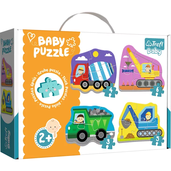 Trefl Puzzle Baby Vozidla na stavbě 4v1 (3,4,5,6 dílků)