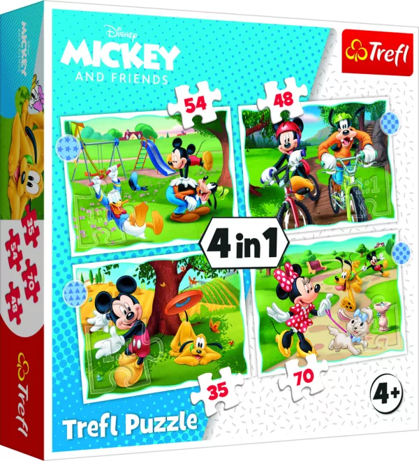 Trefl Puzzle Mickey Mouse: Krásný den 4v1 (35,48,54,70 dílků)