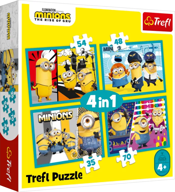 Trefl Puzzle Mimoni 4v1 (35,48,54,70 dílků)