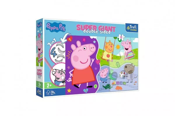 Trefl Puzzle Super giant Prasátko Peppa 15 dílků