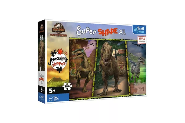 Trefl Puzzle Super Shape XL Jurský svět: Křídový kemp 104 dílků