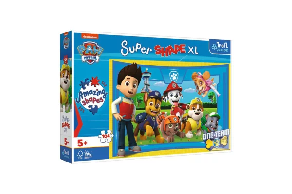 Trefl Puzzle Super Shape XL Tlapková patrola: Štěněcí kamarádi 104 dílků