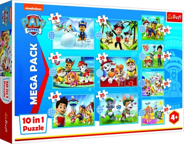 Trefl Puzzle Tlapková patrola MEGA PACK/10v1