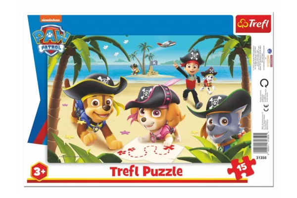 Trefl Puzzle Tlapková patrola - Pirátská výprava / 15 dílků