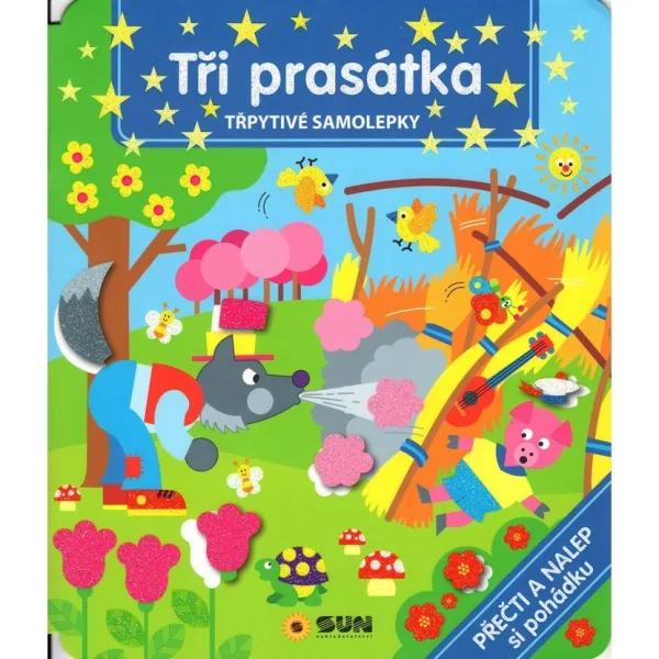Tři prasátka - Třpytivé samolepky