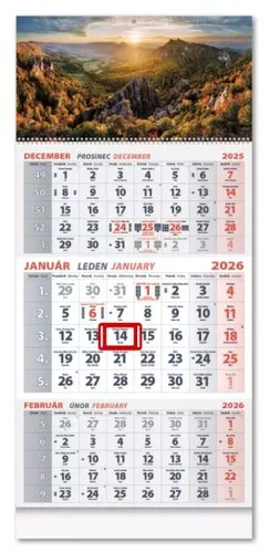 Trojmesačný kalendár Hory 2026