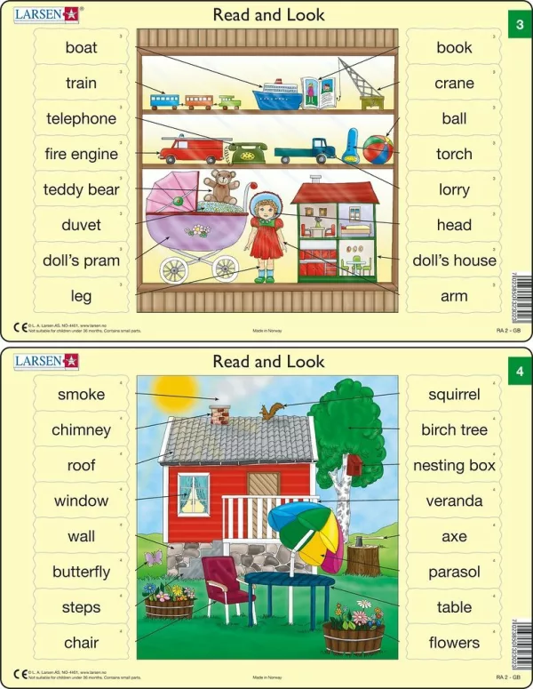 Učební puzzle MIDI - Angličtina-slovíčka RA2/16 dílků(2 druhy)