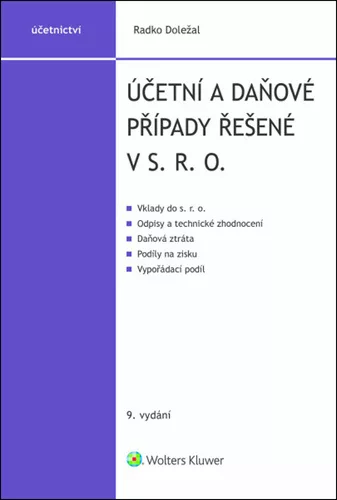 Účetní a daňové případy řešené v s. r. o.