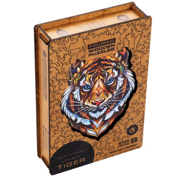 UNIDRAGON dřevěné puzzle TYGR velikost S (19x24cm)