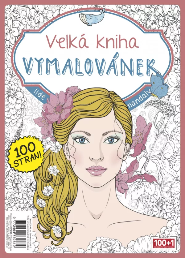 Velká kniha vymalovánek - světle růžová