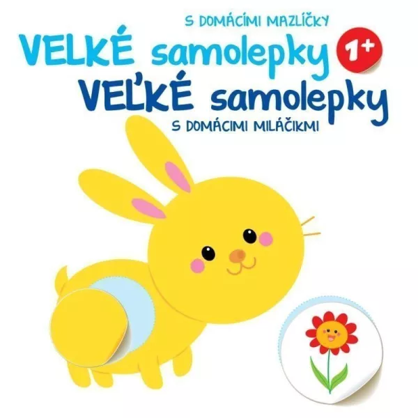 Velké samolepky s domácími mazlíčky Králíček / Veľké samolepky s domácimi miláčikmi Králiček