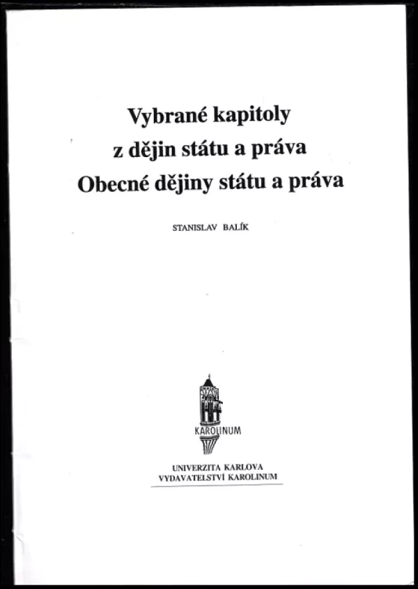 Vybrané kapitoly z dějin státu a práva