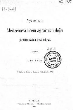Východisko Meitzenova líčení agrárních dějin germánských a slovanských