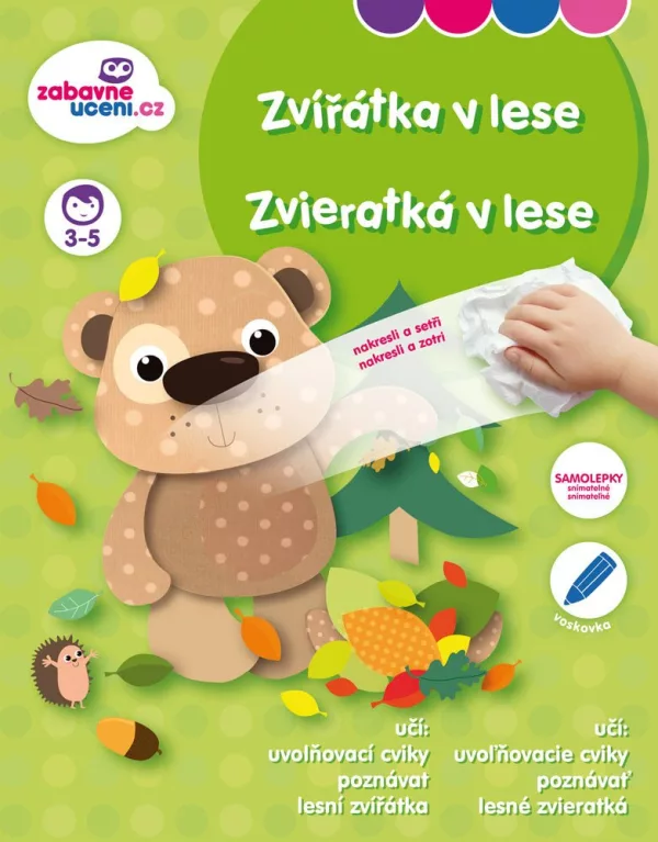 Zábavné učení Stíratelný sešit se samolepkami