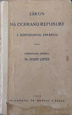 Zákon na ochranu republiky s důvodovou zprávou