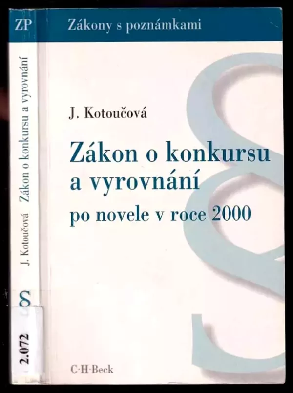 Zákon o konkursu a vyrovnání po novele v roce 2000