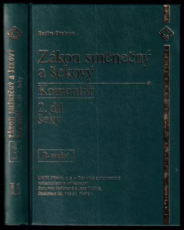 Zákon směnečný a šekový - 2. díl šeky