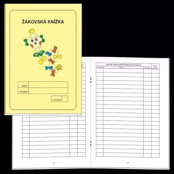 Žákovská knížka 4. ročník - známkování (žlutá)